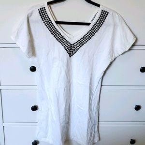 Pol white v neck tee